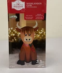 Holiday Time Highlander Cow 3.5 Ft Airblown Inflatable Christmas Yard Lights New. Fixed Price $34.19.