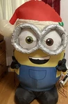3.5 Ft Tall Gemmy Despicable Me Bob Minions Airblown Inflatable Santa Preowned. Fixed Price $39.95.