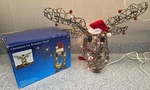 Christmas Lit Reindeer Head Door Wreath Bright Tidings Michael's 22 10 15". Fixed Price $31.99.