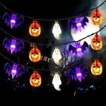 Halloween Lights, 20FT 30 Led Pumpkin Ghost String Battery Operated. Fixed Price $17.92.