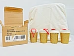 Ln 2018 Starbucks Ornament Lot Set 4 Gold Glitter Coffee To-go Cup Tumblers. Fixed Price $39.99.