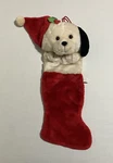 Vintage Pacific Products Ltd Plush 3D Dog Christmas Stocking Hanging Loop Korea. Fixed Price $34.99.