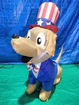 5' Gemmy Airblown Inflatable 4TH Of July Patriotic Pooch Puppy Dog C555-48973. Fixed Price $29.95.