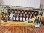 Vintage Set Of 10 Old Fashioned Streetlamp Lights Kurt Adler Santas World 4.5". Fixed Price $18.99.