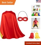 Colorful Superhero Cape & Mask Kits - Perfect Gifts For Birthday Holiday Cheer. Fixed Price $15.99.