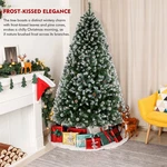 7.5/6FT Prelit Artificial Christmas Tree With Lights Snow Flocked Holiday Gifts. Fixed Price $69.99.