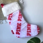 Victoria's Secret Pink Logo Christmas Stocking Red White Nwt. Fixed Price $10.00.