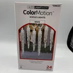 Gemmy Lightshow 24 Count Color Motion White Led Christmas Icicle 5286323. Fixed Price $24.99.