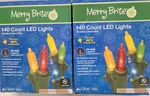 Lot 2 Christmas 140CT Multicolor Led String Light Green Wire Merry Brite Holiday. Fixed Price $39.99.