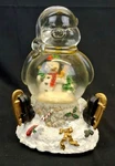 International Bazar Snowman Shaped Musical Water Globe With Box White Christmas. Fixed Price $17.99.
