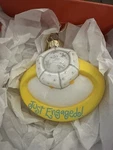 Just Engaged Ring Shaped Glass Ornament Christmas. Fixed Price $22.00.