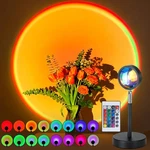 Sunset Lamp Projector, Rainbow Projection Led Lights With Remote, 16 Colors Mult. Fixed Price $12.99.
