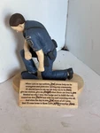 Vtg Religious Statue Figure Dicksons Praying Officer Policeman. Fixed Price $11.99.