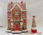 New 2025 Trimsetter Gingerbread Large Light Up Led "mansion House" W/tree Bonus. Fixed Price $249.99.