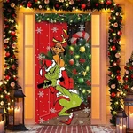 Green Christmas Decorations Door Cover 180 X 90 Cm / 72 35.5 Inches, Black. Fixed Price $14.43.
