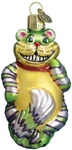 Cheshire Cat Blown Glass Christmas Ornament By Old World. Fixed Price $19.99.