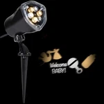 Lightshow 11.81 In. 1-LIGHT Projection-whirl-a-motion-welcom Baby Stake. Fixed Price $25.49.