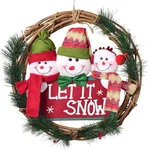 Lvydec Snowman Wreath Christmas Decoration - 15 Inch Grapevine With 3 .... Fixed Price $37.09.