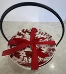 Holiday Silhouettes By Room Creative New Set Of 4 Dessert Plates W/metal Holder. Fixed Price $22.00.
