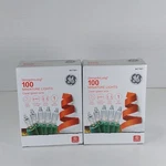 Ge String Long 100 Count In/outdoor Mini Clear White Light Green Wire 2-PK. Fixed Price $11.00.