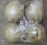 Vickerman Champagne 4-FINISH Ball Ornament Assortment Per Bag. Fixed Price $39.99.