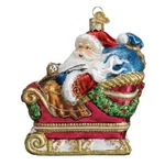 Old World Christmas Santa In Sleigh (40306) Glass Ornament W/ Owc Box. Fixed Price $31.99.
