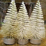 Holiday Style 3CT Christmas Trees Symbol Gift 5X2 Silver-white For Village 1049. Fixed Price $17.99.