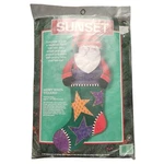 Vintage 90S "merry Santa" Sunset 24" Christmas Felt Stocking Kit. Fixed Price $24.99.