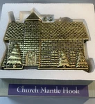 Church Mantle Hook Solid Brass Hanger Holds Christmas Stockings Fireplace. Fixed Price $30.00.