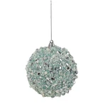 Set Northlight Green Glitter Pearl Bead Shatterproof Ball Ornaments 3.5". Fixed Price $11.01.