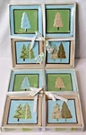 Manual Woodworkers & Weavers Mmw Christmas Tree Mini Plates (2) Sets Of 4 New. Fixed Price $34.97.