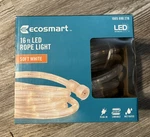 Ecosmart Led Linkable Outdoor Rope Light /soft White 16FT. Fixed Price $20.05.