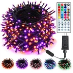 Brizled Color Changing Christmas Lights, 33FT 100 String With Remo.... Fixed Price $23.60.