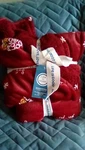 Berkshire Life Is Good Red Holiday Santa Dog Plush Sherpa Throw Blanket - New. Fixed Price $49.99.