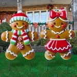 Memorywuu 2 Pack Christmas Yard Stakes Metal 3D Boy And Girl Ginger. Fixed Price $28.41.