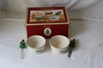 Spode Christmas Tree Dipping Set - Dishes Ramekins W/ Spreaders Box. Fixed Price $17.99.