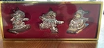 Gorham Silver Plated Snowmen Ornaments Snowboarding Sledding Skating Set 3. Fixed Price $12.29.