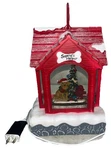 Raz Imports Lighted Christmas Santa Dog House Water Globe Works Great - Tested. Fixed Price $59.88.