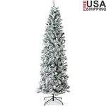 Elegant Snow Flocked Christmas Tree Indoor Holiday Decor Easy Assembly Full New. Fixed Price $177.82.