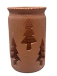 Williamsburg Pottery Terra Cotta Luminary Christmas Tree Holiday Candle Decor 7". Fixed Price $24.99.