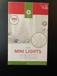 Target Clear Mini Lights 100 Ct Indoor Outdoor 24.5" White Wire Christmas / Dorm. Fixed Price $6.40.