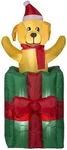 Gemmy 5FT Animated Puppy Present Christmas Inflatable Led Pop-up Dog Used. Fixed Price $49.99.