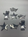Vtg Rwp Wilton Columbia Pa Pewter Christmas Tree Ornaments Angels Stars Doves. Fixed Price $19.99.