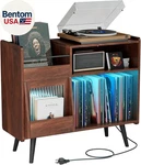 Big Record Player Stand, Table With Power Outlet Led Light, 35. Fixed Price $187.28.