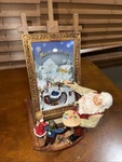 Raz Imports Animated Santa Painting With Toy Train Music Box 8 Christmas Songs. Fixed Price $69.95.