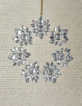 New! Raz Imports 6.25" Jeweled Snowflake Wreath Ornament Christmas Tree/gem. Fixed Price $15.99.