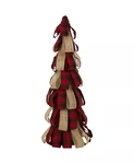 Glitzhome 16.93"H Plaid Burlap Table Tree. New. Fixed Price $14.99.