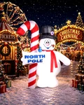 Gemmy Airblown Inflatable Frosty The Snowman W/candy Cane, Giant 9.5-FT White. Fixed Price $132.75.
