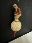 Christmas Ornament Golfer On Ball Tee Holiday. Fixed Price $12.99.