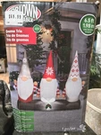 Airblown Inflatables Gemmy Christmas Holiday Gnomes Trio 6.5 Feet Long 2020. Fixed Price $69.95.
